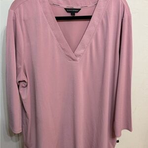 Banana Republic Soft Pink V-Neck Blouse